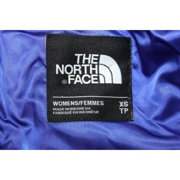Womens THE NORTH FACE 550 DOWN HOODED QUILTED PUFFER GRAY PURPLE Coat Destiny XS - Picture 5 of 14